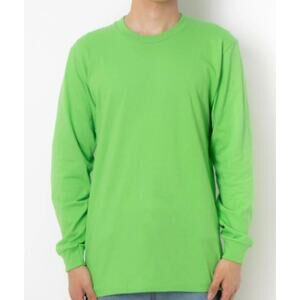 Supreme longsleeve tee, "Lime," mens size‎ medium